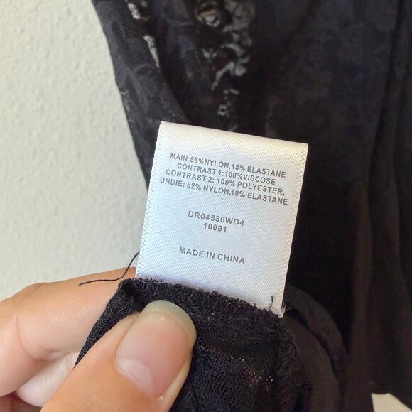 NWT NEW Meshki Lolita Black Lace Mini Dress Size M - Picture 6 of 6